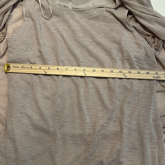 NWT R&M Richards Beige Jacket Mock Dress Size 14 - Picture 5 of 11